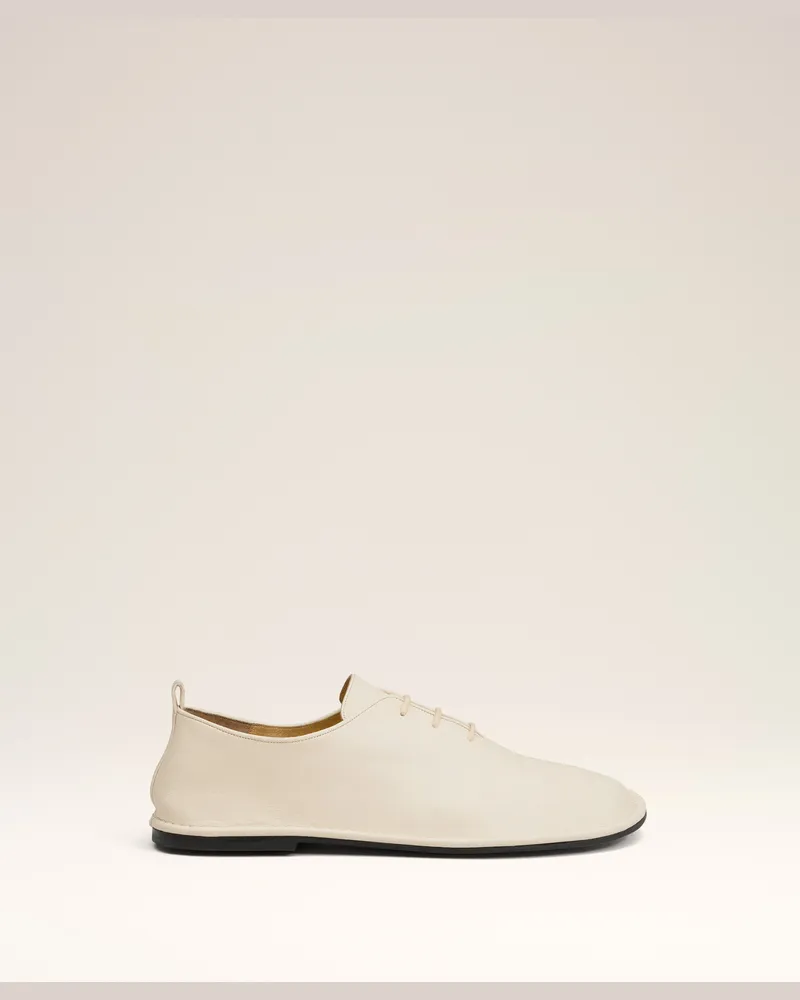 AMI Paris One-Cut-Schuhe aus beigefarbenem Leder Weiß - Größe Unisex Weiss