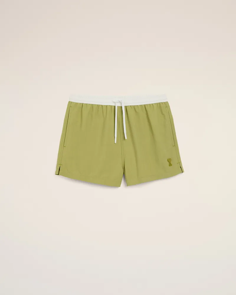 AMI Paris Grüner Badeanzug aus Nylon Grün für Herren Matcha