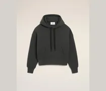 Ami De Coeur Kapuzenpullover aus schwarzer Baumwolle Grau Unisex