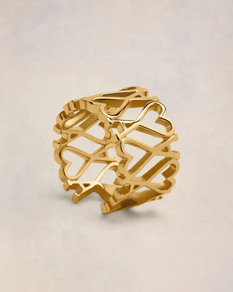 AMI Paris Ami de Coeur Ring aus Goldmessing Gold Unisex Gold