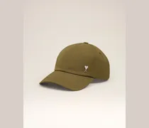 Ami de Coeur Kappe aus grünem Nylon mit Niete Braun Unisex