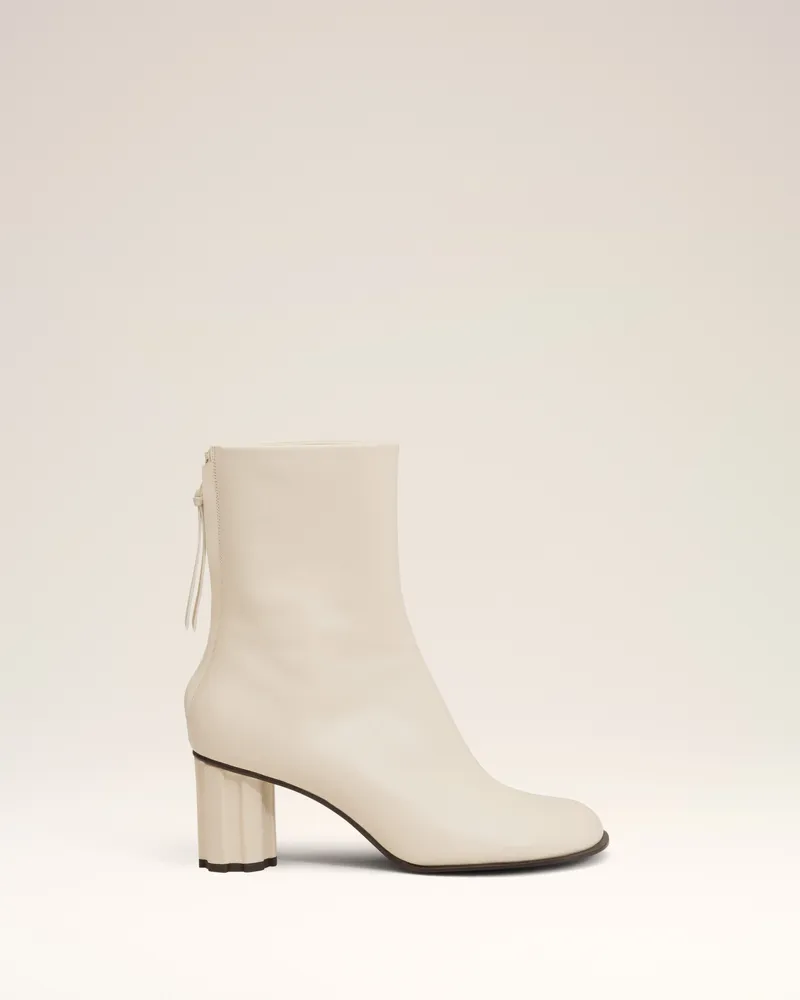AMI Paris Piano Stiefel aus Leder in Beige Weiß für Damen Weiß