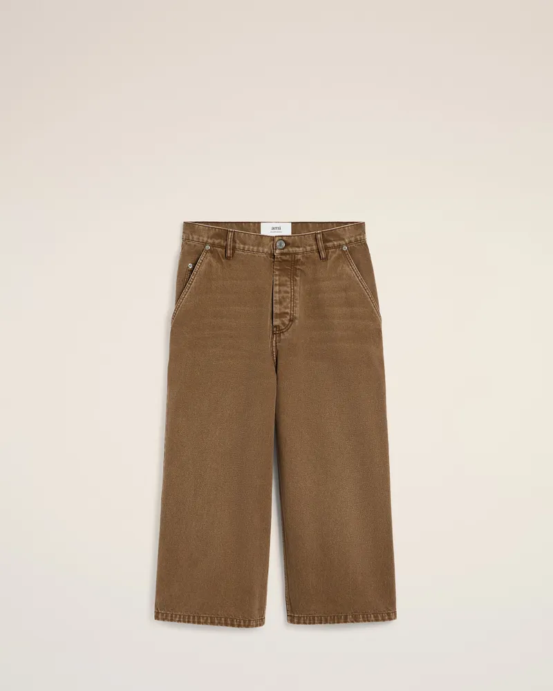 AMI Paris Lange Bermudashorts aus brauner Baumwolle Braun für Herren Hazelnut