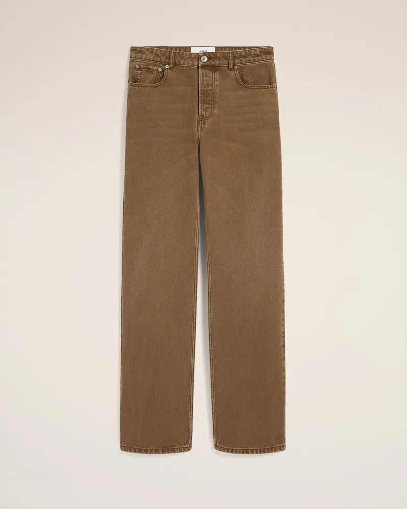 AMI Paris Large-Fit-Jeans aus brauner Baumwolle Braun für Herren Hazelnut