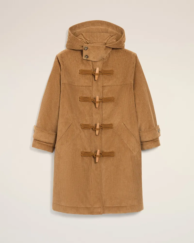AMI Paris Dufflecoat aus Wollcord in Braun Braun Unisex Camel