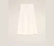 Langer weißer Jeansrock Weiß für Damen