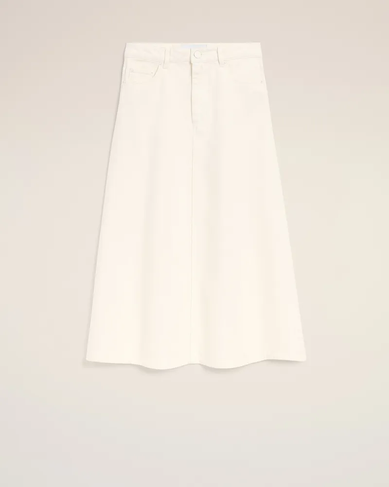 AMI Paris Langer weißer Jeansrock Weiß für Damen Weiss