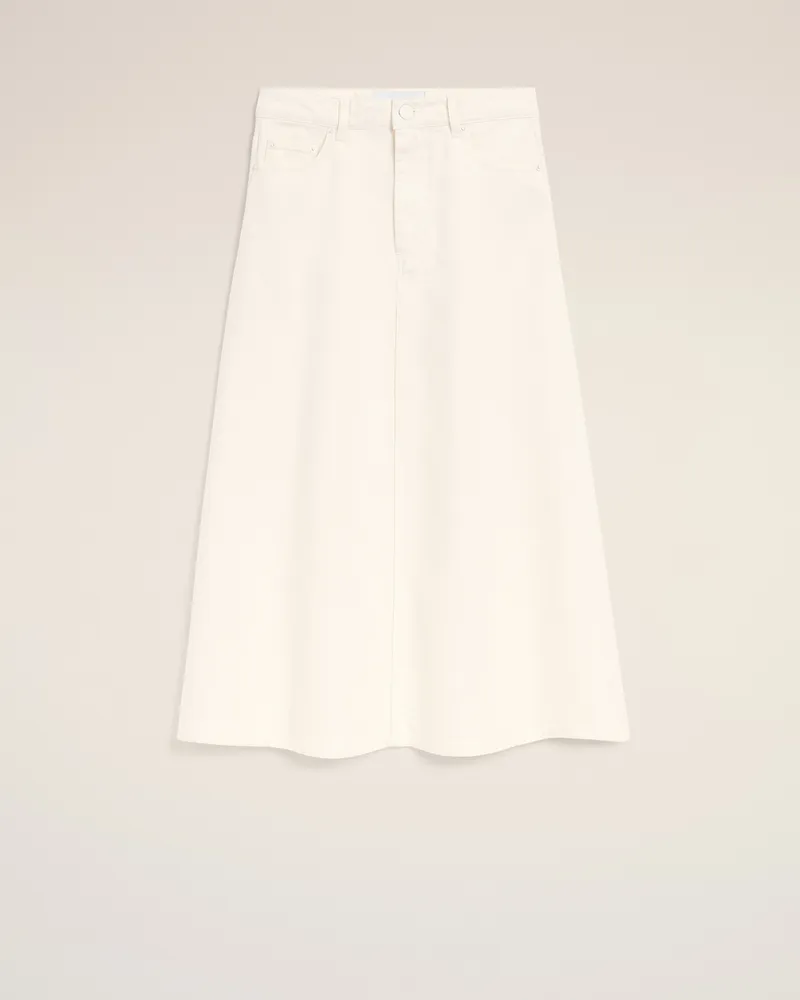AMI Paris Langer weißer Jeansrock Weiß für Damen Weiss