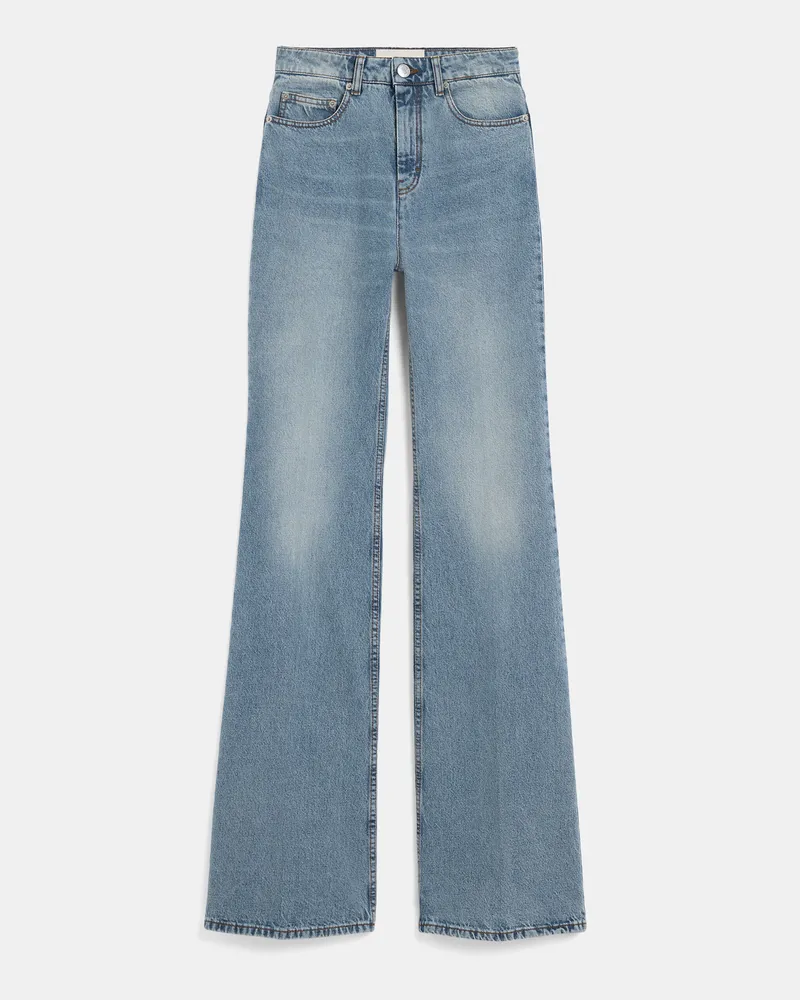 AMI Paris Flare-fit Jeans aus blauer Baumwolle Blau für Damen Blau