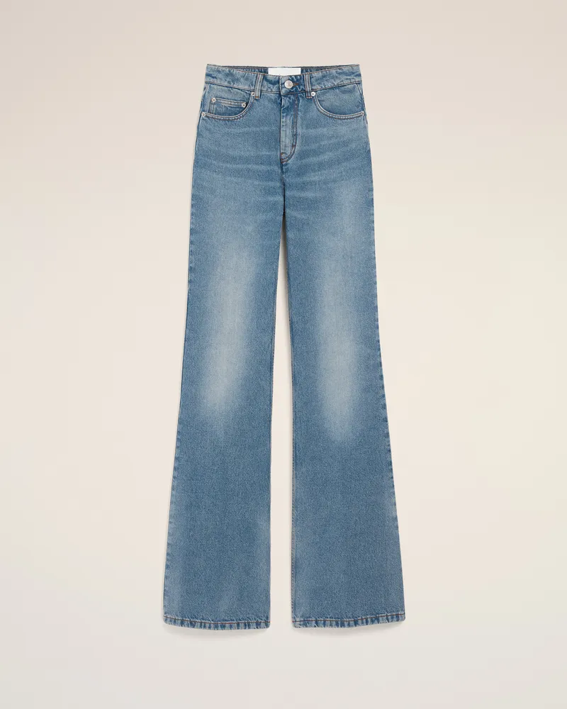 AMI Paris Flare-fit Jeans aus blauer Baumwolle Blau für Damen Blau