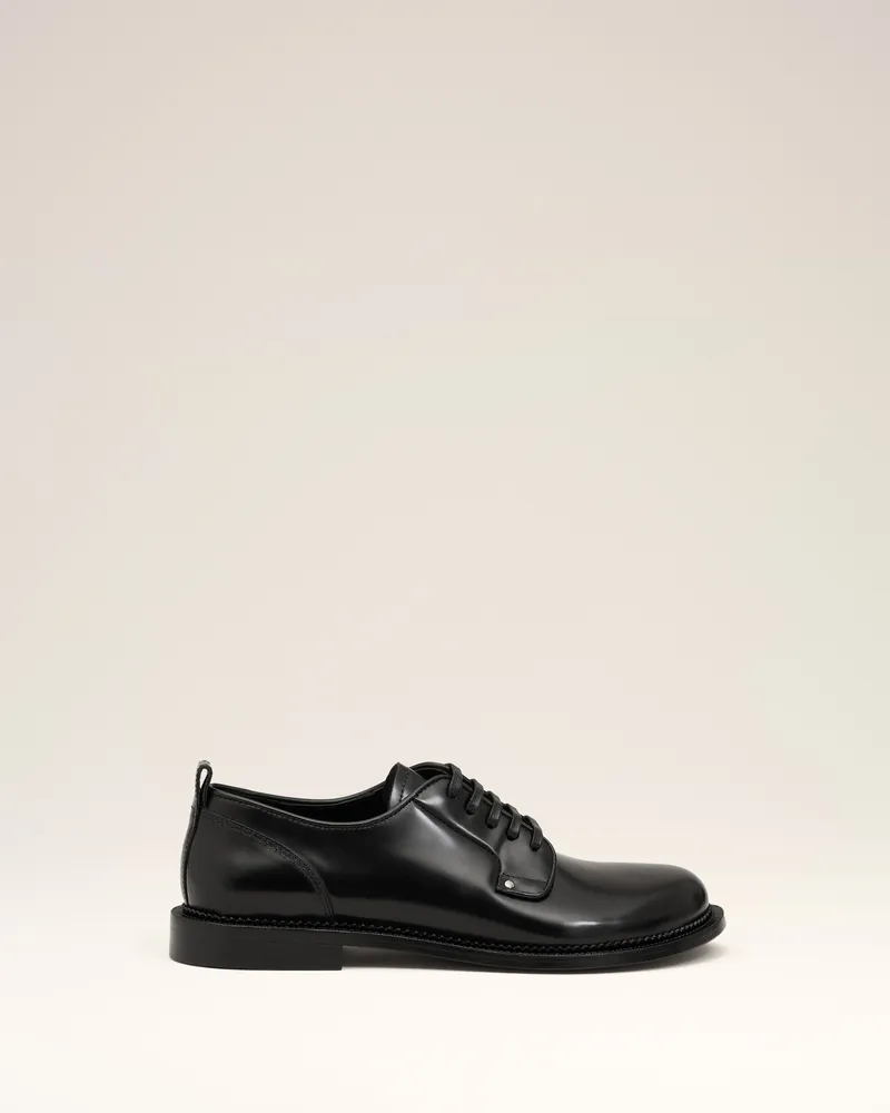 AMI Paris Anatomisch geformte Derbies aus schwarzem Leder Schwarz für Herren Schwarz