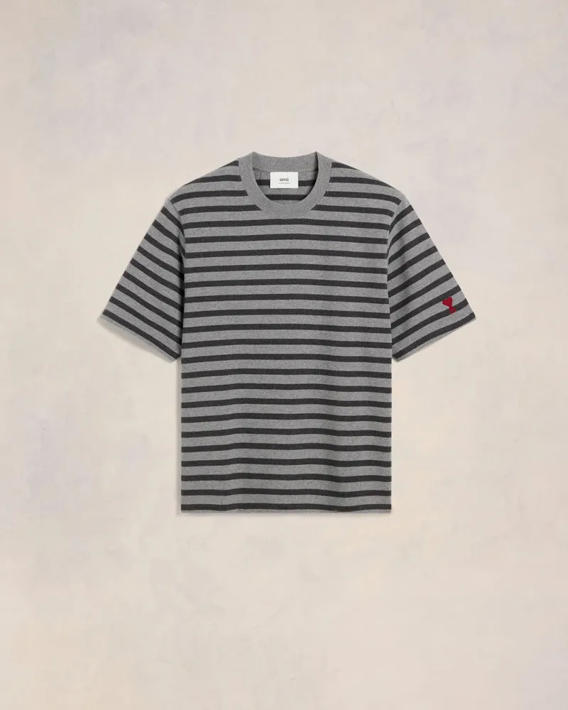 AMI Paris Matrosen-T-Shirt Grau - Größe für Herren Hellgrau