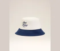 Blau-weißer Ami Paris Baumwollhut Blau Unisex