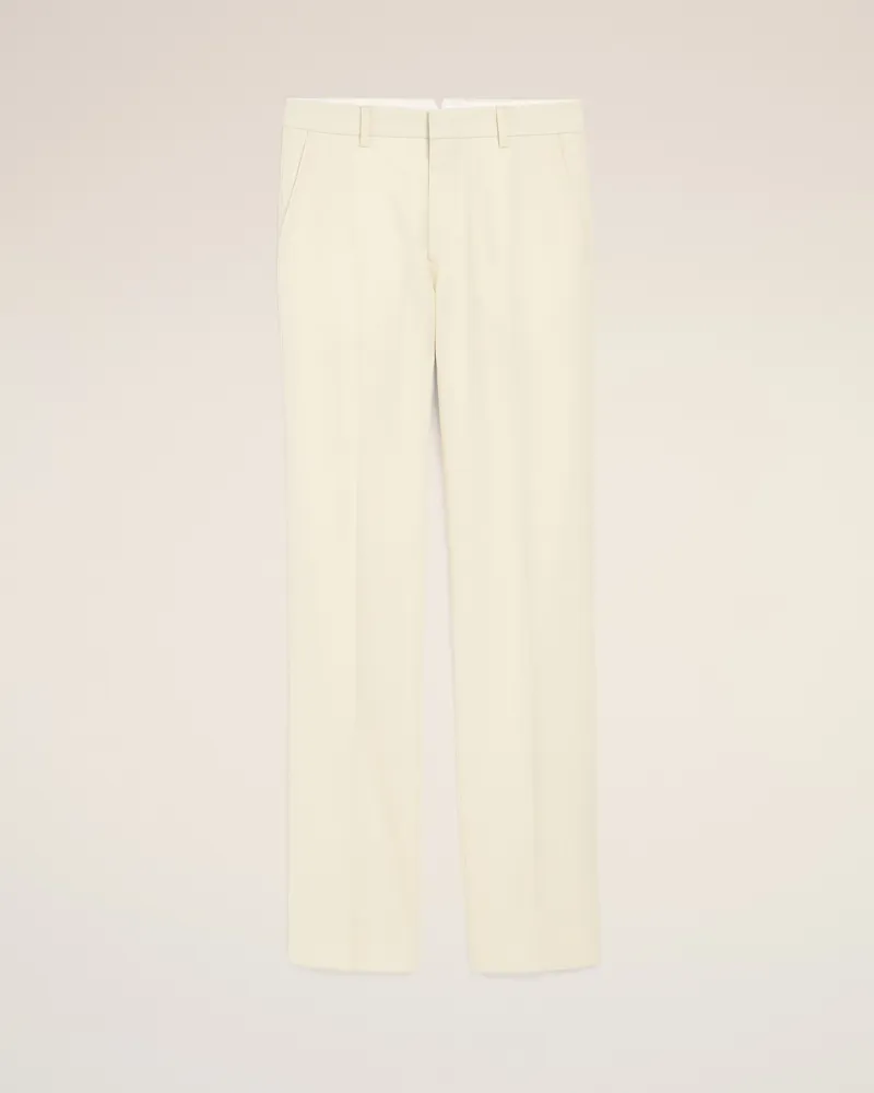 AMI Paris Weiße Wollhose mit geradem Schnitt Weiß für Herren Weiss