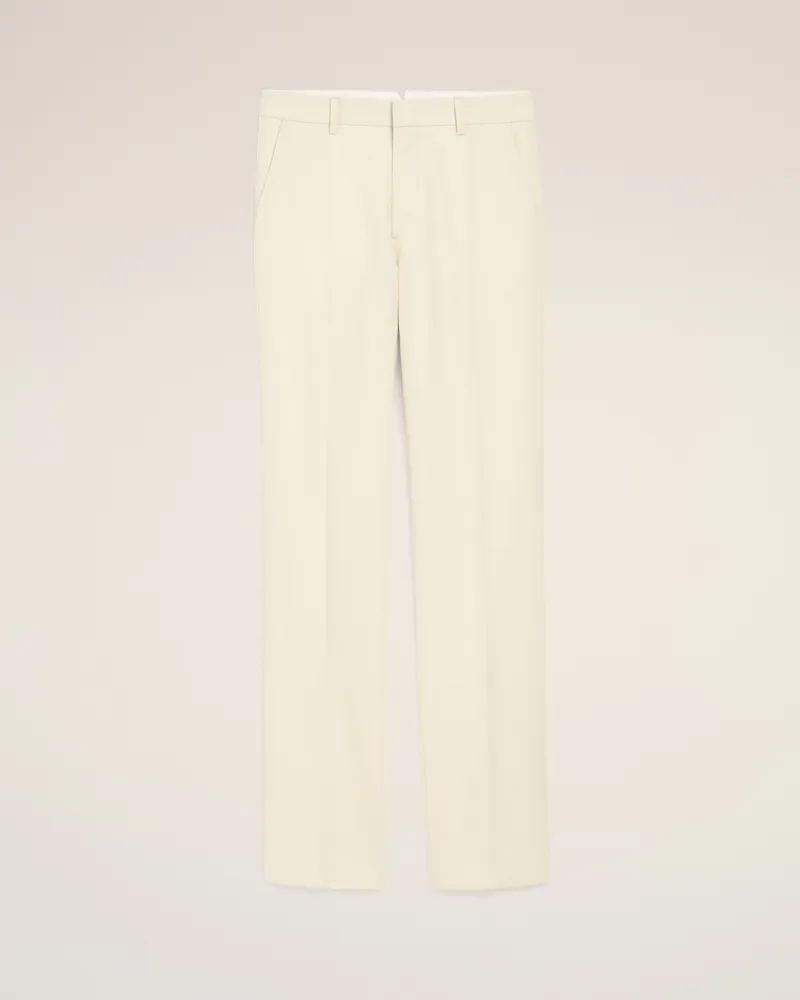 AMI Paris Weiße Wollhose mit geradem Schnitt Weiß für Herren Weiss