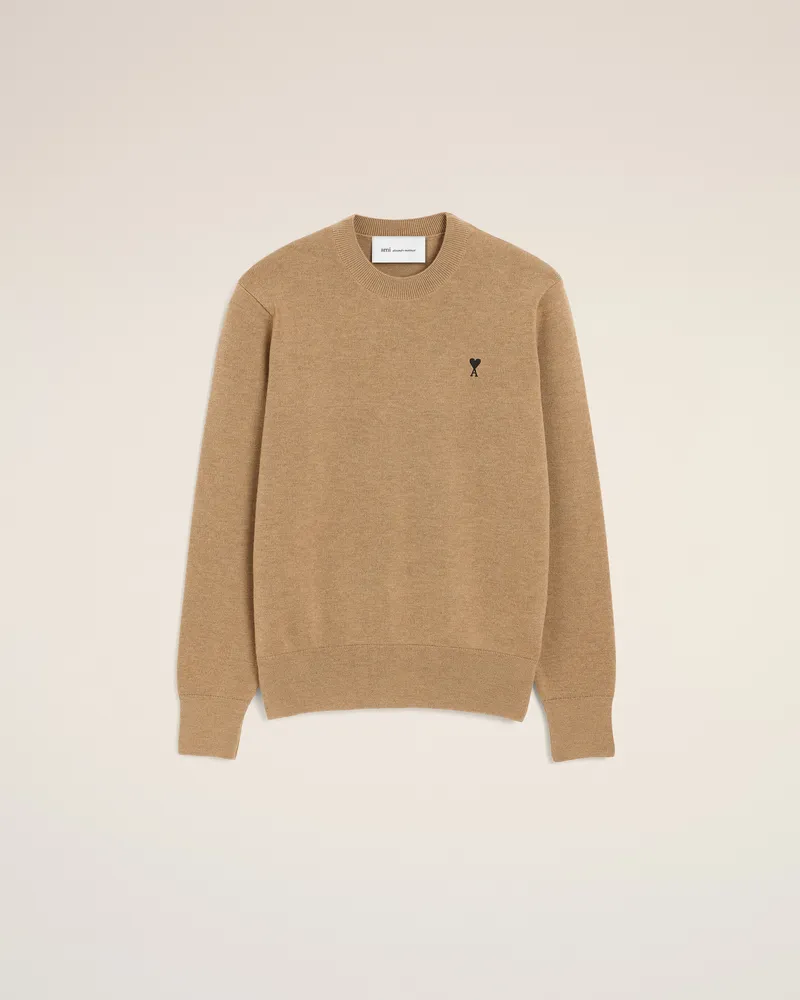 AMI Paris Ami de Coeur Pullover aus brauner Wolle Rot für Herren Camel