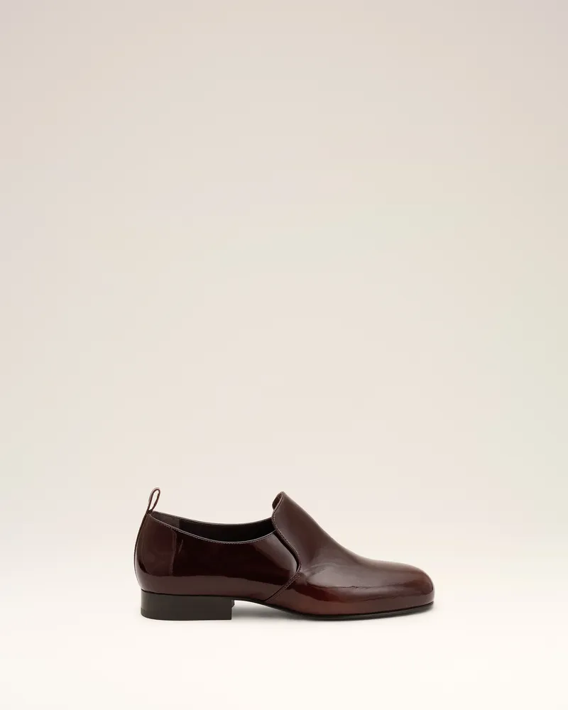 AMI Paris Flache Schuhe aus braunem Kalbsleder Braun für Damen Schokoladenbraun