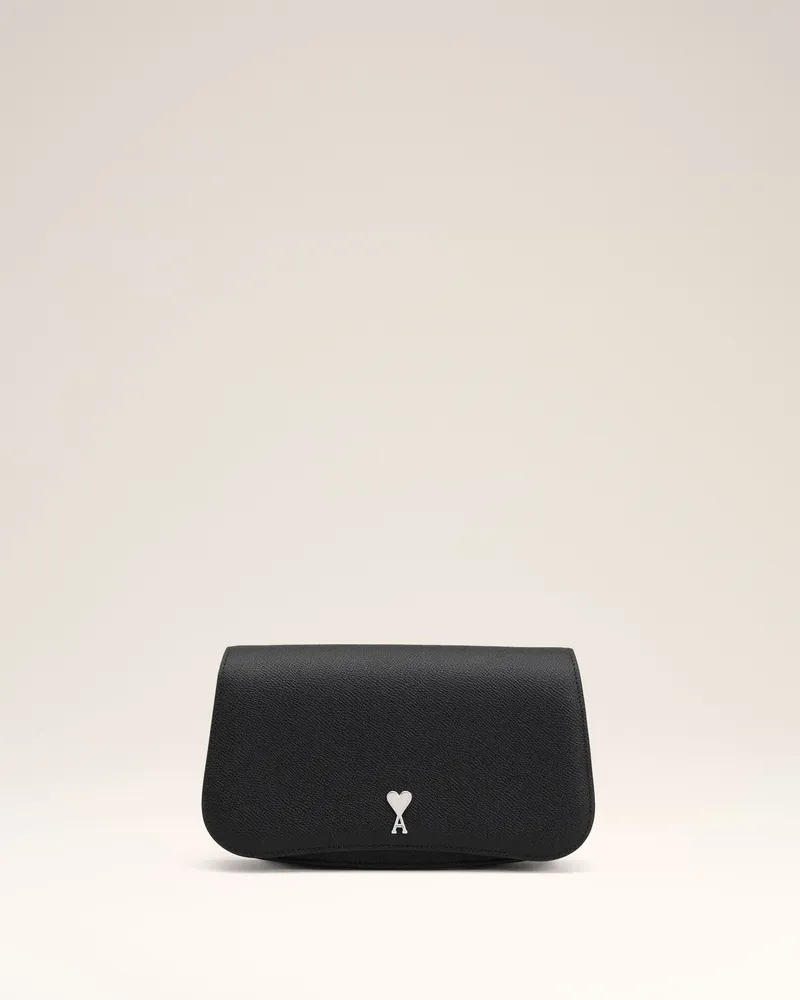 AMI Paris Schwarze Paris Paris Crossbody Bag aus Leder Schwarz - Größe Unisex Schwarz