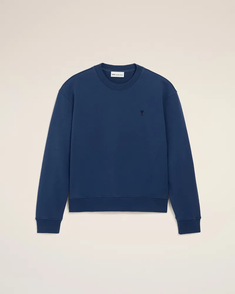 AMI Paris Ami De Coeur Sweatshirt aus blauer Baumwolle Blau für Herren Tinte