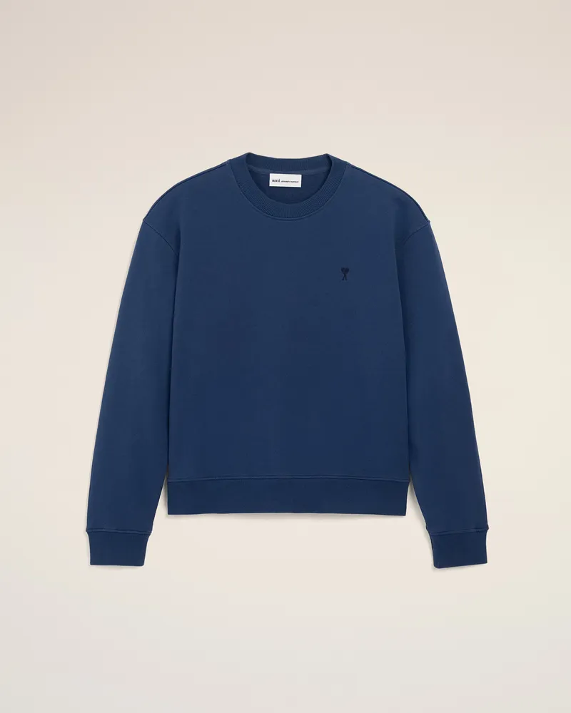 AMI Paris Ami De Coeur Sweatshirt aus blauer Baumwolle Blau für Herren Tinte
