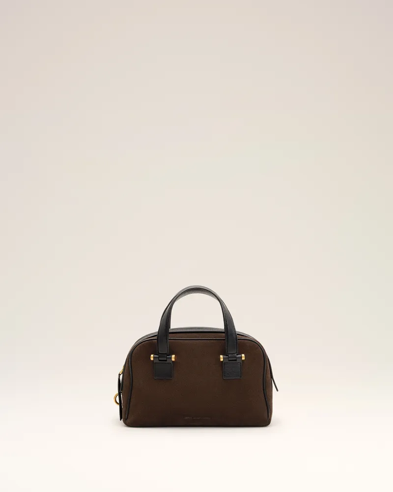 AMI Paris Georges Bowling Bag aus braunem Kalbsleder Braun - Größe Unisex Schokoladenbraun