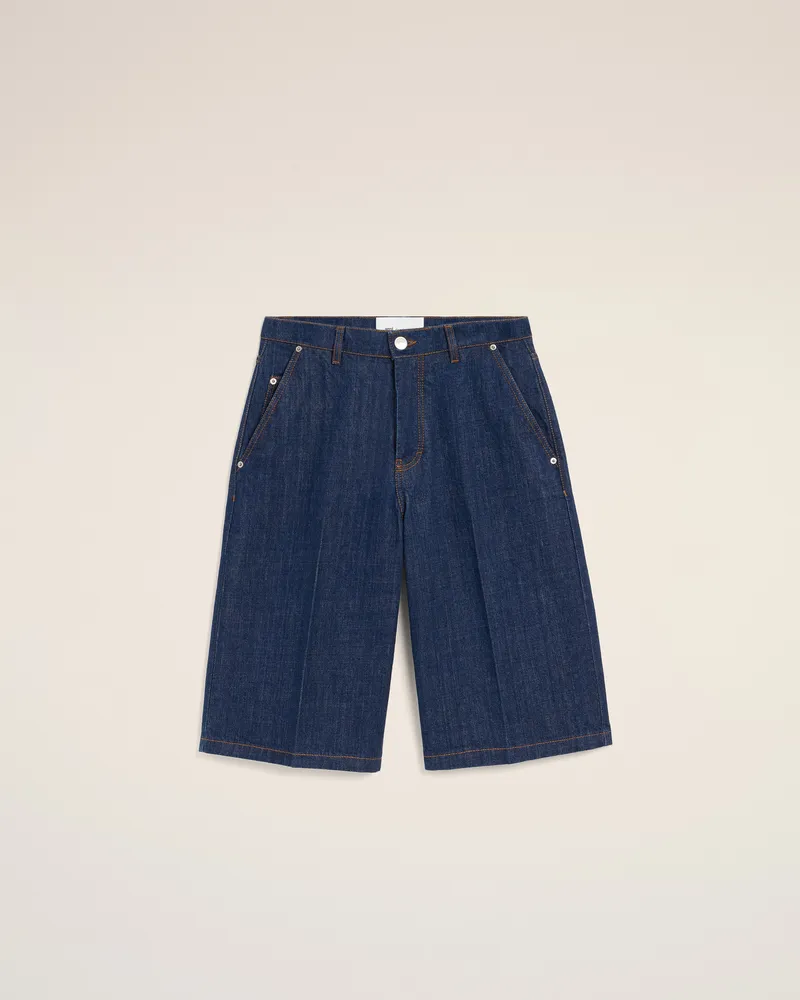 AMI Paris Blaue Bermudashorts aus Baumwolle Blau für Herren Indigo