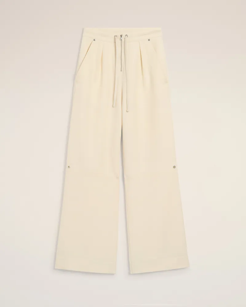 AMI Paris Hose mit Reißverschluss aus weißer Wolle Weiß für Damen Ivory