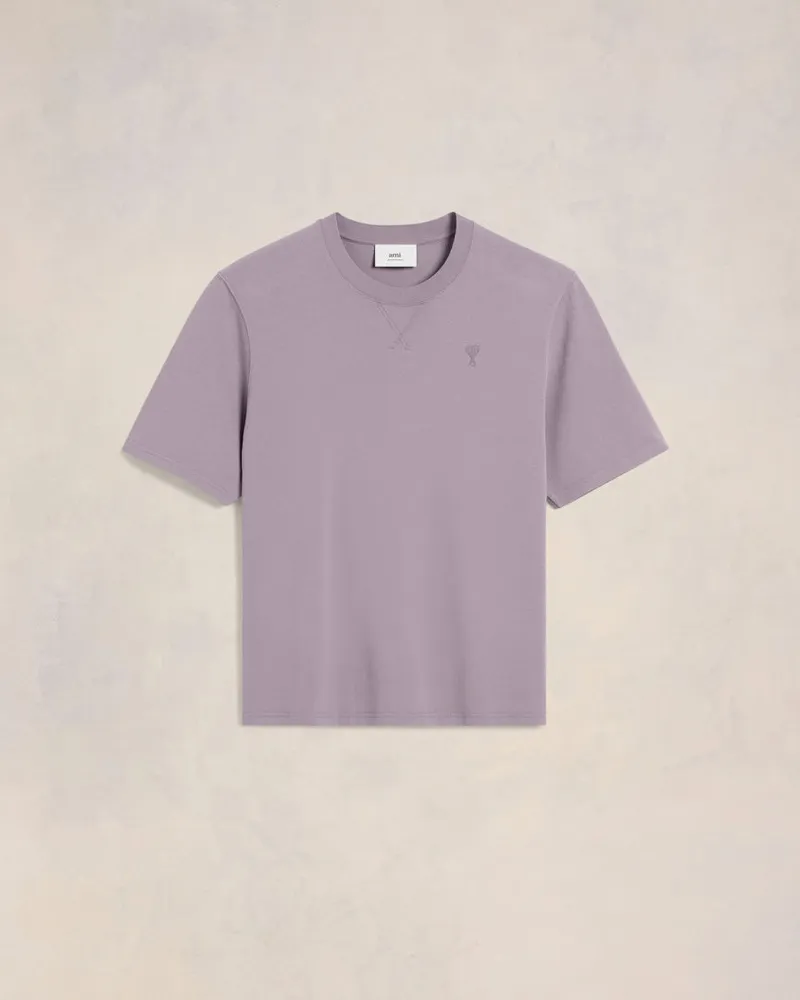 AMI Paris Ami de Coeur T-Shirt Grau - Größe Unisex Lilac