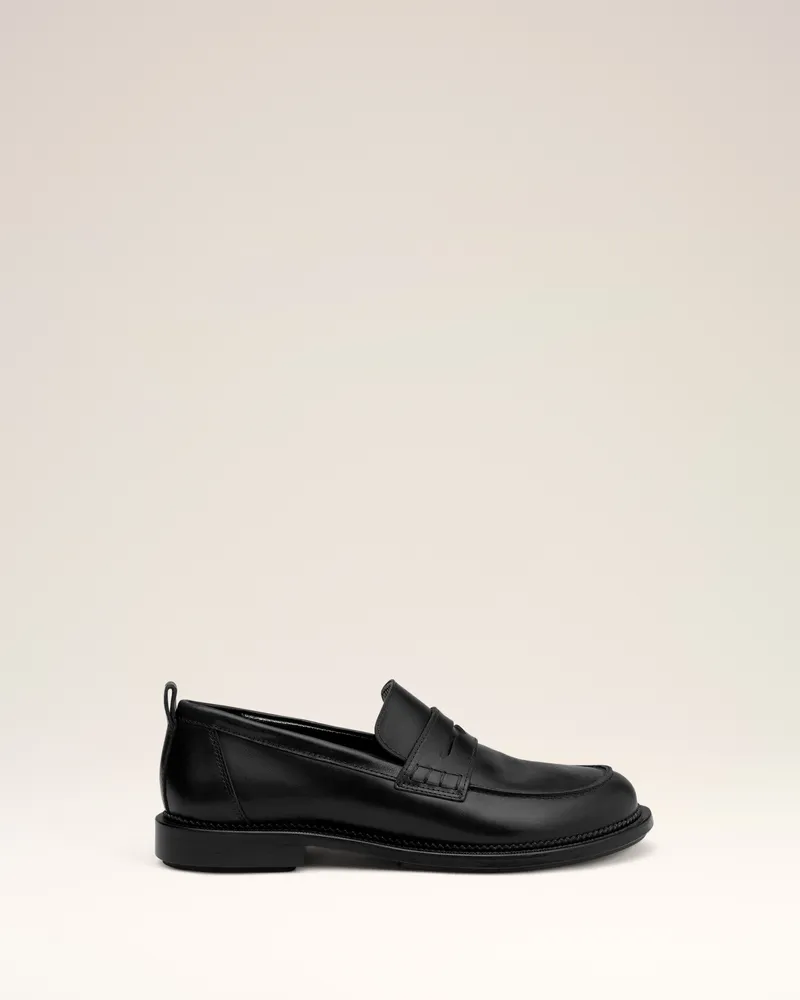 AMI Paris Anatomisch geformte Loafer aus schwarzem Leder Schwarz für Herren Schwarz