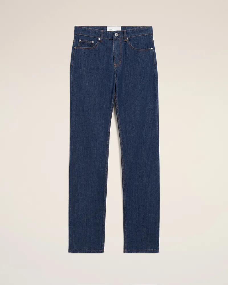 AMI Paris Klassisch geschnittene Jeans aus blauem Baumwollstoff Blau für Herren Indigo