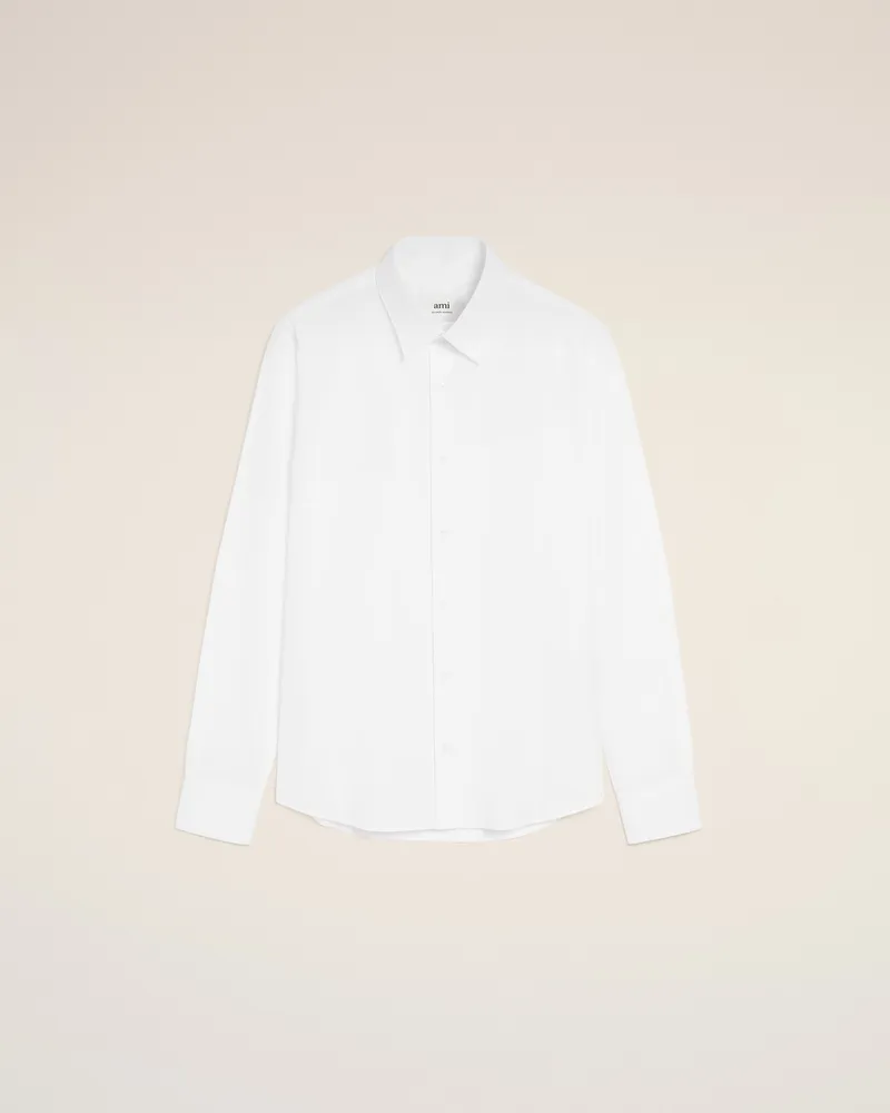 AMI Paris Tailor-Hemd aus weißer Baumwolle mit Ami de Coeur Stickerei Weiß für Herren Weiss