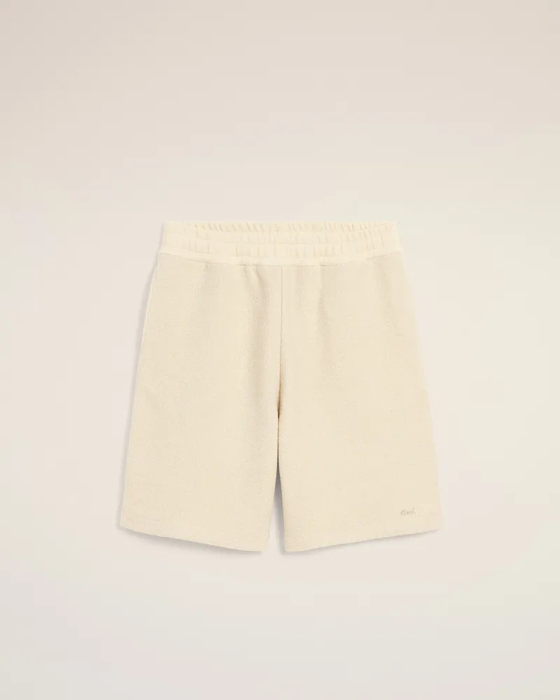 AMI Paris Shorts aus gekräuseltem Baumwoll-Fleece Short in Weiß  Weiß für Herren Ivory