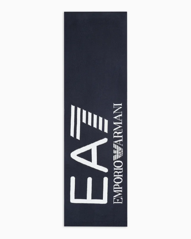 EA7 Visibility Schal mit großem -Logo Marineblau