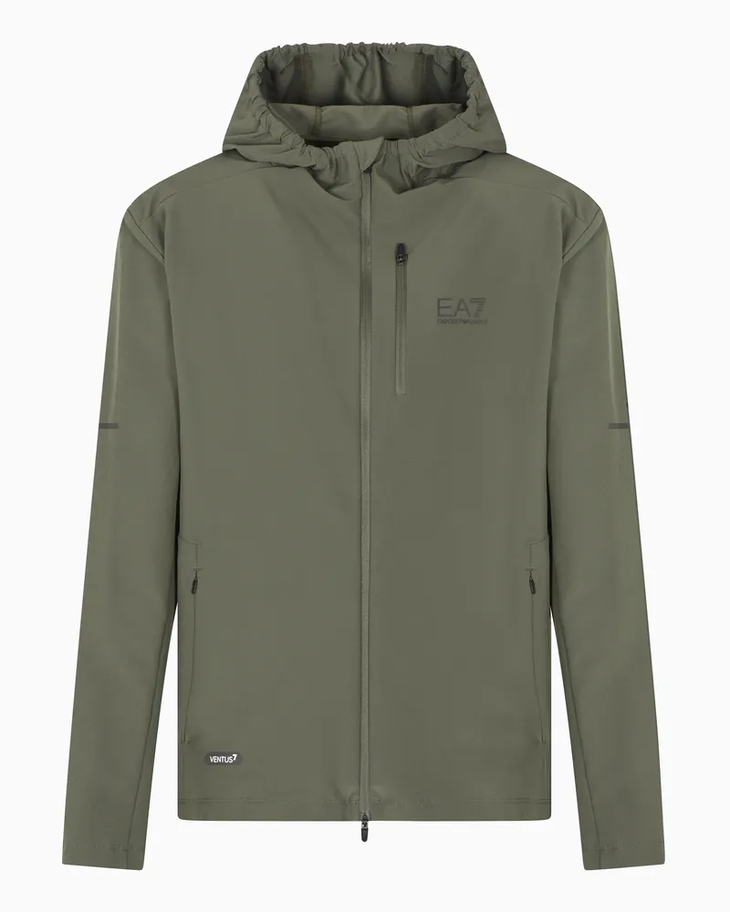EA7 Dynamic Athlete Sweatshirt mit Kapuze aus technischem VENTUS7-Funktionsgewebe Grün
