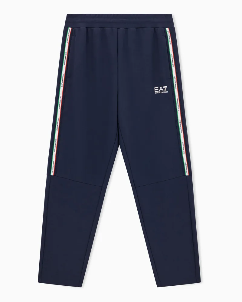 EA7 Jogginghose Italian Spirit aus Baumwoll-Mischung Marineblau