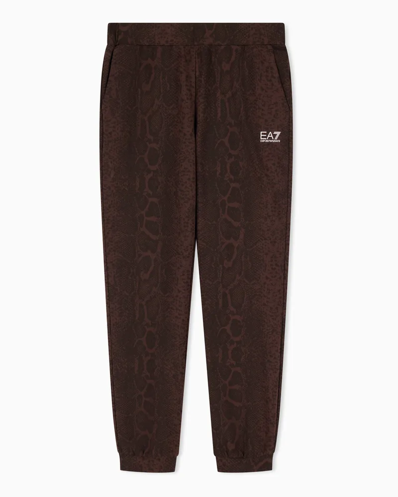 EA7 Hose Graphic Series im Regular Fit aus Baumwolljersey Braun