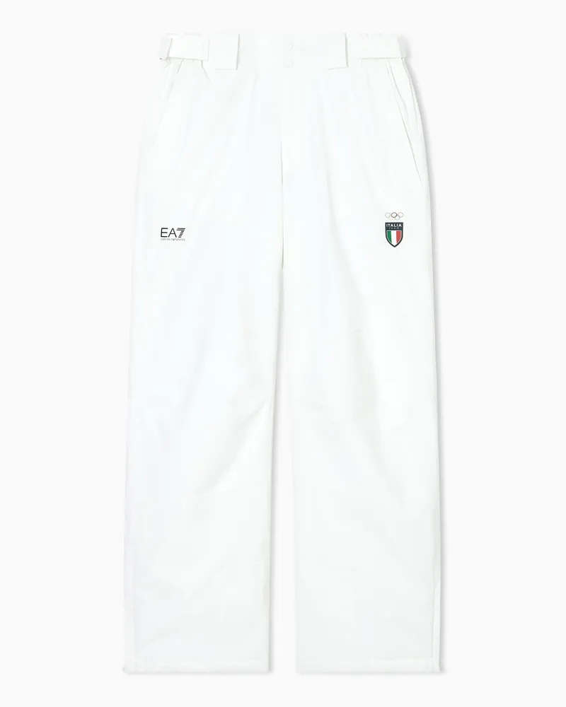 EA7 Skihose aus PROTECTUM7 Funktionsgewebe mit STRATUM7-Wattierung Weiß