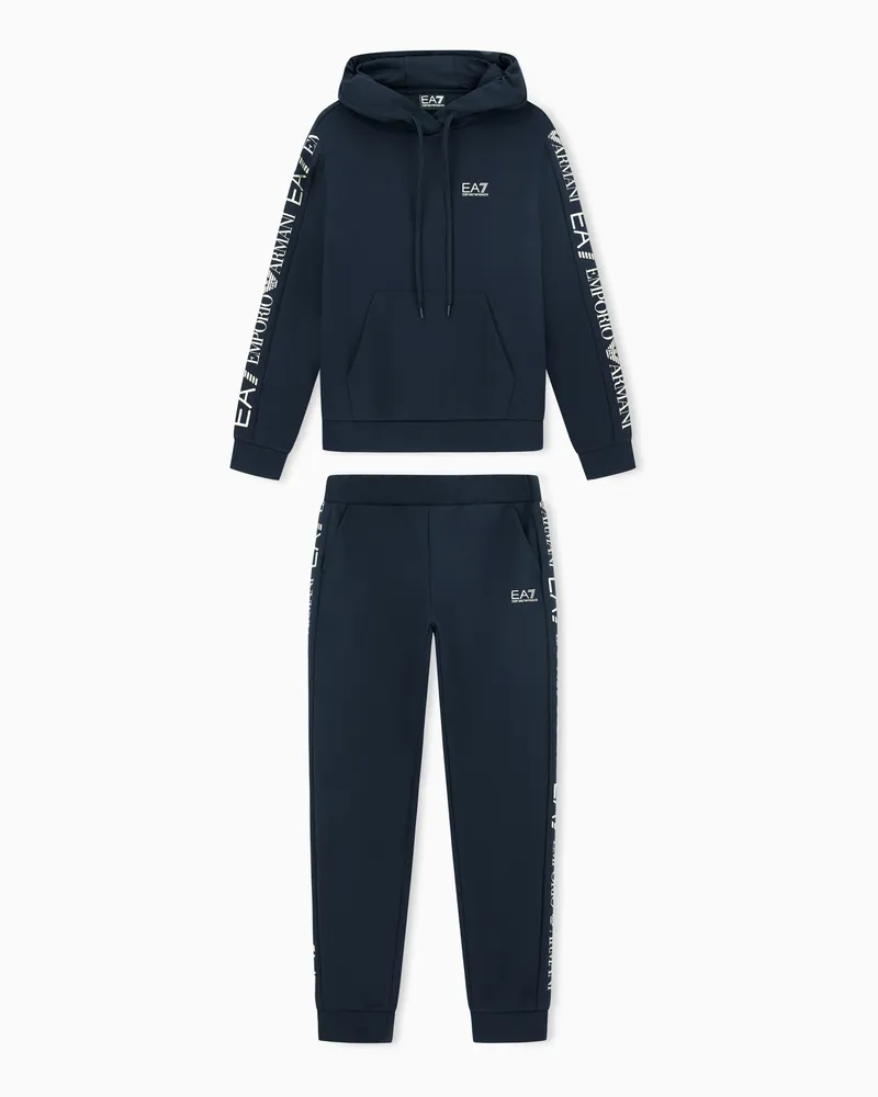 EA7 Trainingsanzug aus Baumwoll-Mischung Blau