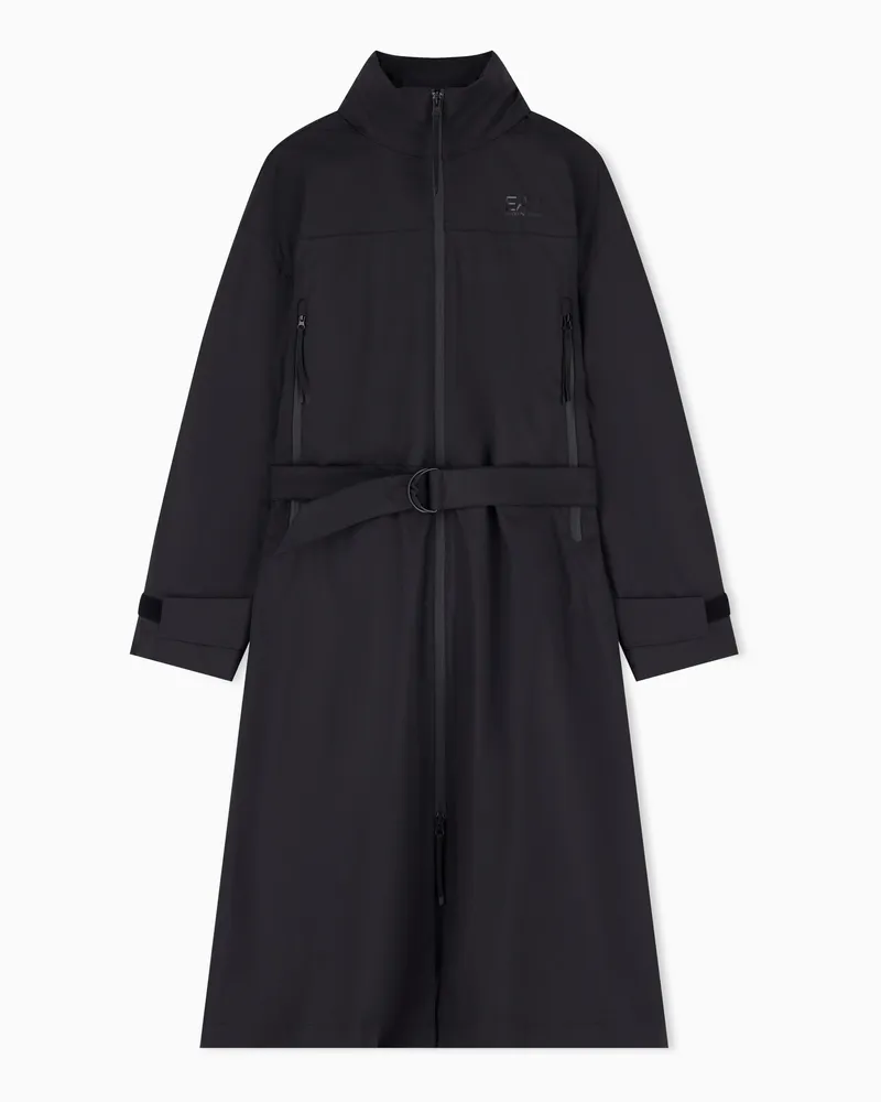 EA7 Trench normaler Schnitt 2-in-1 mit Innenjacke aus Polyamid Schwarz