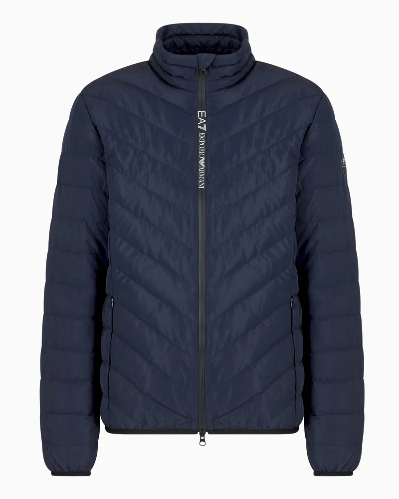 EA7 Packbare Premium Shield Daunenjacke Blau