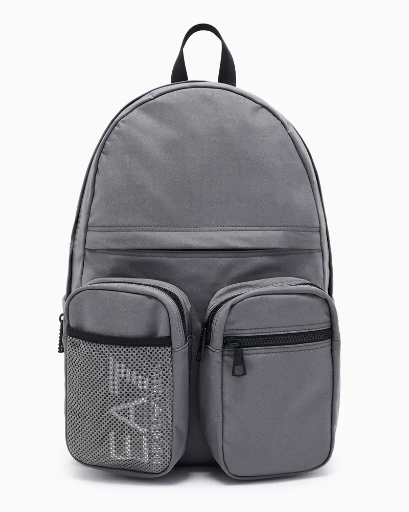 EA7 Polyester Backpack with Reflective Details Grau