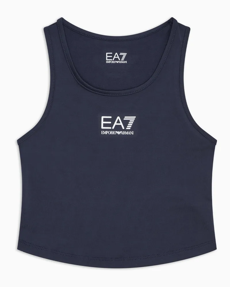 EA7 Tennis Pro Girl Top aus VENTUS7-Funktionsgewebe Blau