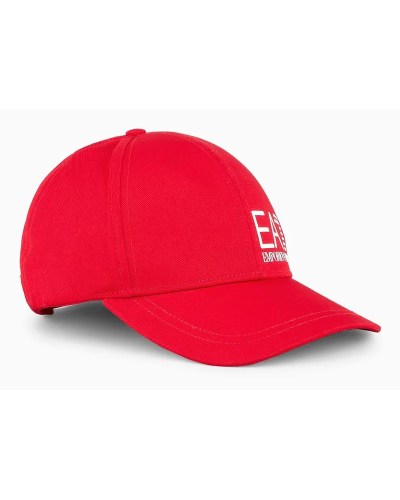 EA7 Baseballcap Aus Baumwolle Rot