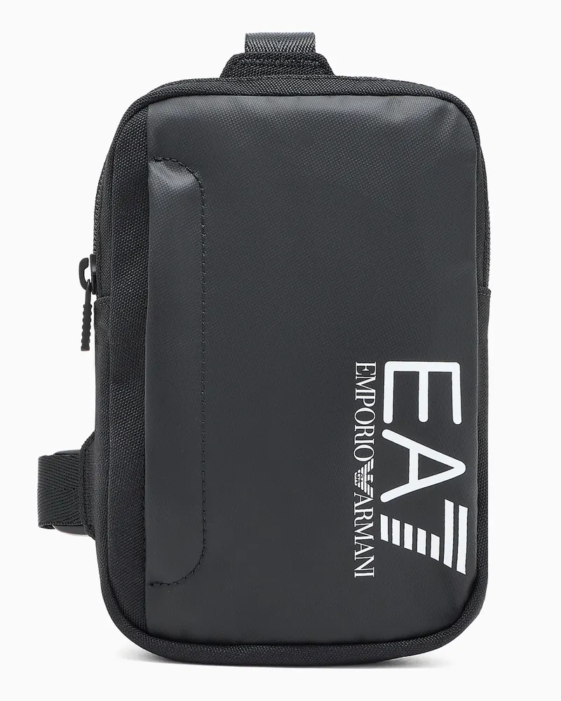 EA7 Kleine Train Core Umhängetasche mit -Maxi-Logo Schwarz