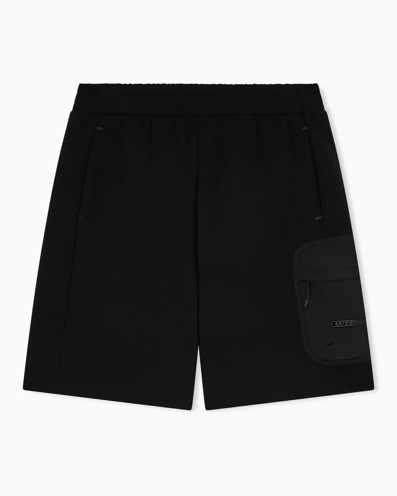 EA7 Bermudashorts aus Baumwollmischung Schwarz