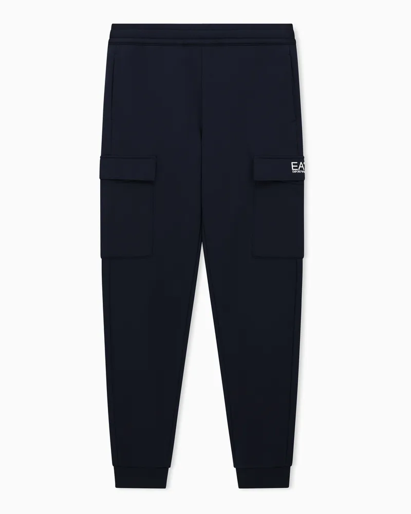 EA7 Core Identity Hose aus Baumwollgemisch Blau