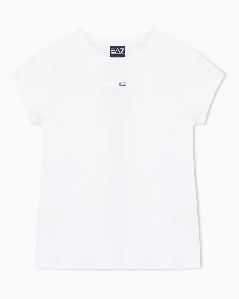 EA7 Dynamic Athlete Rundhals-T-Shirt aus „Natural VENTUS7“-Funktionsgewebe Weiß