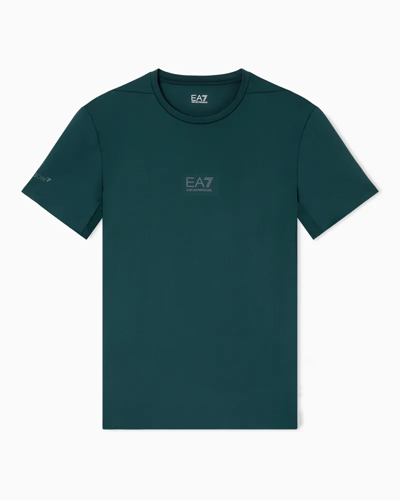 EA7 Dynamic Athlete Rundhals-T-Shirt aus VIGOR7-Funktionsgewebe Grün
