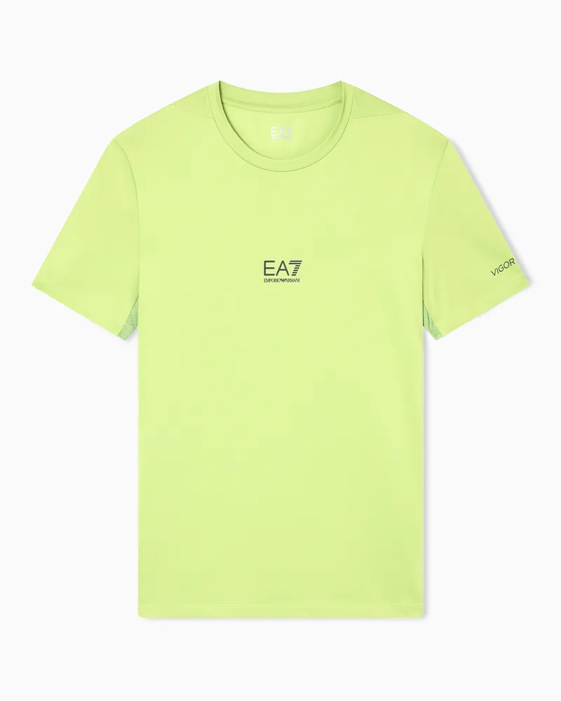 EA7 Dynamic Athlete Rundhals-T-Shirt aus VIGOR7-Funktionsgewebe Grün