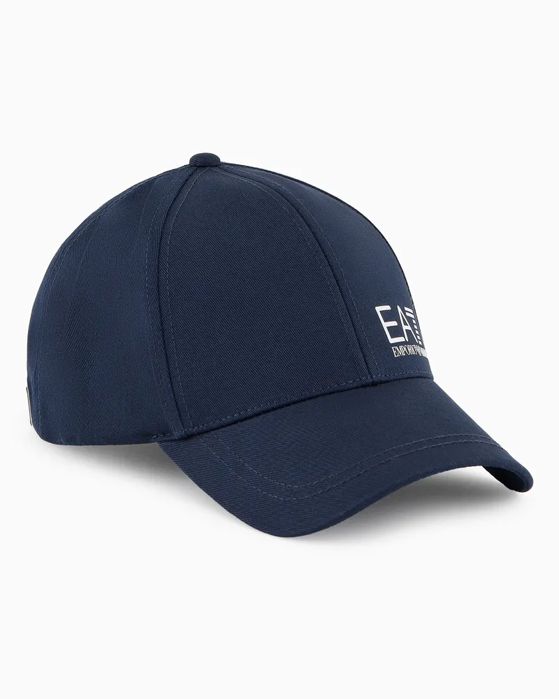 EA7 Train Core Baseballcap aus Baumwolle Marineblau